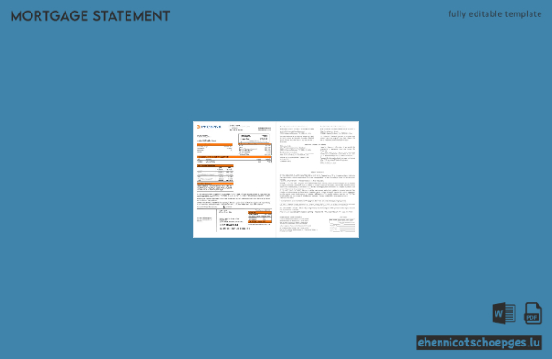 USA PNC Bank Hypothekenauszug in Word- und PDF-Formaten – Beispielvorschau